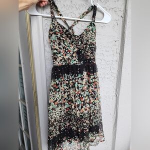 Ella Moss Silk & Cotton Floral Print Women's Dress Xs Dress